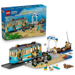 Klocki Lego City 60506 Tramwaj przy plaży, zabawki Nino Bochnia, pomysł na prezent dla 7 latka, lego pociąg, lego tramwaj, lego 60506