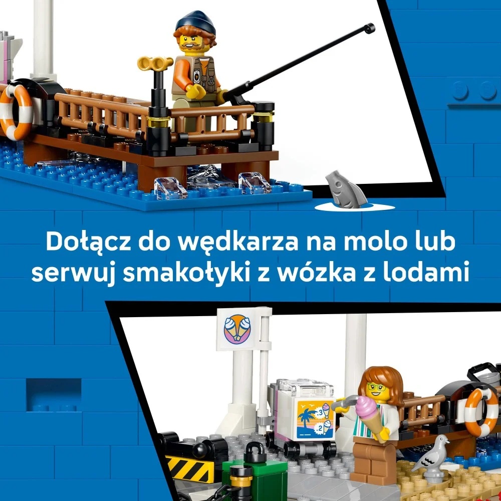 Klocki Lego City 60506 Tramwaj przy plaży, zabawki Nino Bochnia, pomysł na prezent dla 7 latka, lego pociąg, lego tramwaj, lego 60506