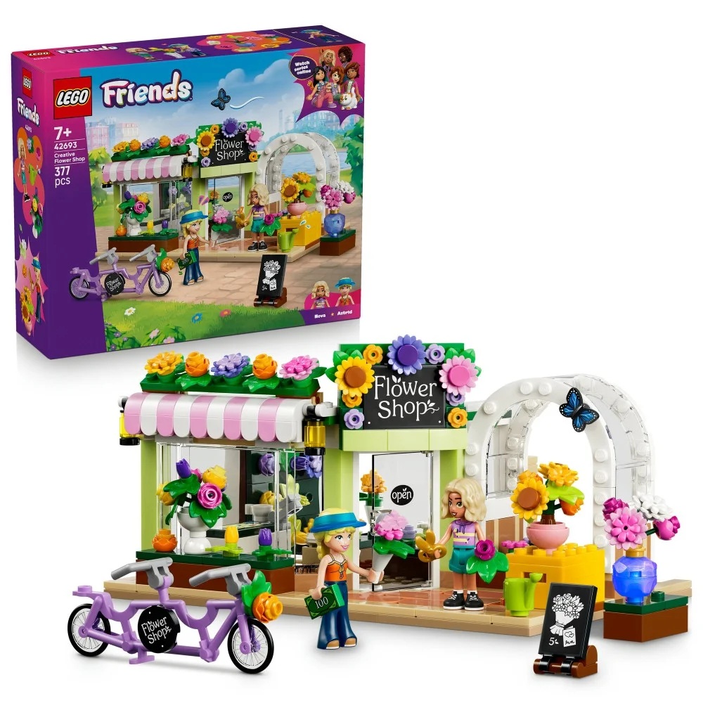 Klocki Lego Friends 42693 Kreatywna kwiaciarnia, zabawki Nino Bochnia, pomysł na prezent dla 6 latki, klocki lego Friends, lego kwiaciarnia