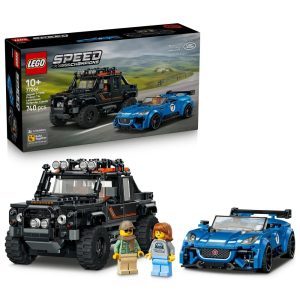 Klocki Lego Speed Champions 77264 Jaguar Project 7 i Land Rover Defender, zabawki Nino Bochnia, pomysł na prezent dla 8 latka, lego speed samochody wyścigowe, lego Jaguar Project i Land Rover