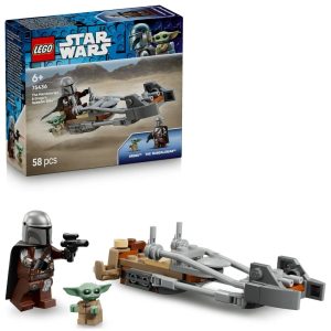 Klocki Lego Star Wars 75436 Śmigacz Mandalorianina i Grogu, zabawki Nino Bochnia, pomysł na prezent dla 8 latka, lego star wars, lego śmigacz